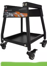 Dirt Bike Stand Movable Pit Bike Stand with Wheels and Tool Tray