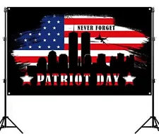 Patriot Day Photo Booth Backdrop We Will Never Forget 911 American National