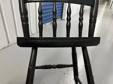 Official L.Hitchcock signed black and brown antique chair