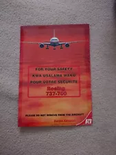 Kenya Airways Boeing 737-700 V1 Safety Card