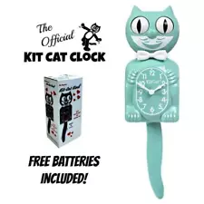 OCEAN WAVES KIT CAT CLOCK 15.5" Retro Green Free Battery USA MADE Kit-Cat Klock