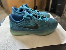 Nike Kobe 10 X Low 5 AM Flight Blue Lagoon Size 3 Youth (705317-403) PREOWNED