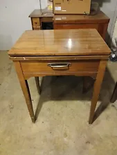 vintage singer sewing machine table