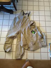 NWT Frogg Toggs Pro Sport Angler Bibb Suit Khaki Large Rain Gear