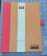 K&Company Smash Book Folio Junk Journal Hot Pink with Pink Lt Blue Strap