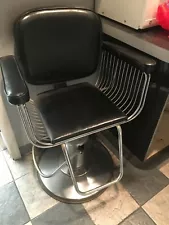 Barber Chair Black Leather