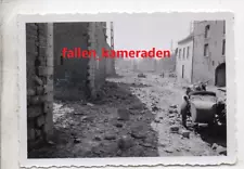 original german ww2 photograph wrecked streets motorcycle description