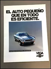 1972 Chevrolet Vega Spanish Vintage Car Sales Brochure Catalog - GT Kammback