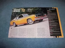 1971 Plymouth Duster RestoMod Article "Dust 'Ya"