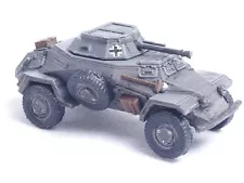 28MM WW2 GERMAN SDKFZ 222 ARMOURED CAR. PAINTED. RED 678