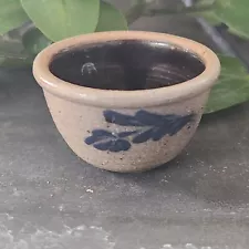 Rowe Pottery Salt Glaze Stoneware Miniature Bowl 1989, 1x 1.5 Inches.