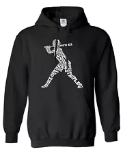 Softball Batter Typography Unisex Hoodie Sweatshirt Birthday Gift Idea