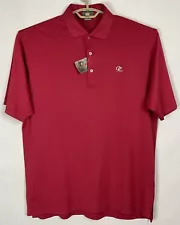 Fennec NWT Mens Tech Polo Golf Shirt Large L Red Poly/Spandex Short Sleeve New