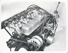 TRIUMPH TR6 ENGINE 1968 B/W PHOTOGRAPH