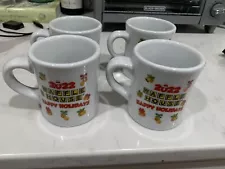 WAFFLE HOUSE 2022 CHRISTMAS HOLIDAY COFFEE CUP / MUG... NEW Set of 4