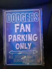 Dodgers Fan Parking Only Metal Sign 9X12 New in Package FREE SHIP