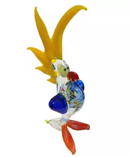 Hand Blown Glass Handmade Art Figurine BIRD PARROT # 4739