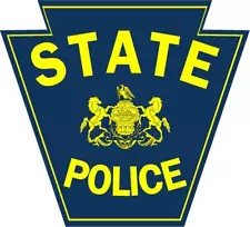 Vintage PA State Police Reflective Vinyl Decal Sticker Trooper Police LEO Deputy