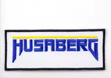 HUSABERG EMBROIDERED PATCH IRON/SEW ON 4" x 1-5/8" ENDURO RACING MOTORCYCLES FE