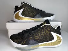 Nike Zoom Freak 1 "Coming to America" Basketball Shoes Black Gold White Sz 10.5