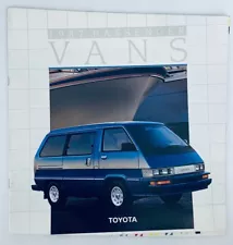 1987 Toyota Passenger Vans Dealer Showroom Sales Brochure Guide Catalog