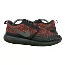 Nike Roshe Run Two Flyknit Red Black Mens Athletic Shoes Size 10 859535 600