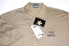 DESCENTE EGYPTIAN COTTON GOLF SHIRT--L--REFLECTION BAY--UNWORN!!--NEW!!TAGS!!