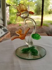 Hummingbird Blown Glass Figurine