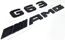 #2 BLACK G63 + AMG REPLACEMENT FOR MERCEDES REAR TRUNK EMBLEM BADGE DECAL LID (For: 2018 G63 AMG)