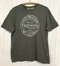 Steve McQueen x Triumph Motorcycles The Cooler King Men's XL Green S/S T-Shirt