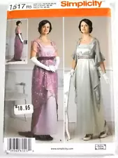 Edwardian Gown Dress Costume Miss size 14-22 Simplicity 1517 Sewing Pattern