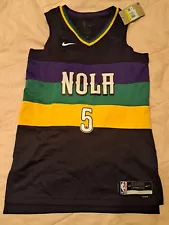 NWT NOLA NEW ORLEANS Pelicans NIKE City Edition Mardi Gras Jersey HERB JONES