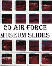 Lot of 20 Vintage Color Photo Slides – Air Force Museum Planes and Aviation