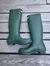 Hunter Women's Original Tall Rain Boot, Dark Green, Size 8, Worn Once, Hunter