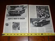 1966 SHELBY HERTZ PAXTON SUPERCHARGED RENT A RACER - ORIGINAL 1982 ARTICLE