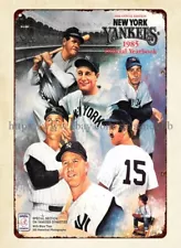 old signs for sale baseball 1985 yearbook cover metal tin sign