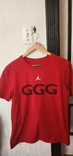 Jordan Brand GGG Gennady Golovkin Tee Shirt Mens Medium Red Boxing Jumpman