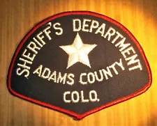 GEMSCO NOS Vintage Patch SHERIFF ADAMS COUNTY CO - Original 1976 MINT