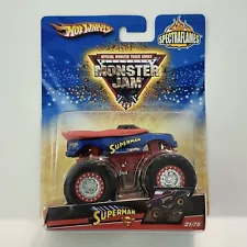 2008 Hot Wheels Monster Jam Superman #21 Spectraflames Chrome Rims For Sale