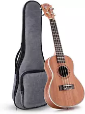 Left Handed Concert Ukulele 23 Inch Professional Wooden Ukelele Instrument with