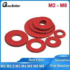 Red Fibre Sealing Insulation Washers Flat Washer Metric M2 M2.5 M3 M4 M5 M6 M8