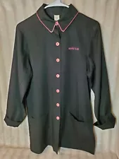 Mary Kay Consultant Beauty Coat XS Black With Pink Buttons & MK Logo Used