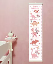 Growth chart for kids Dino Princess Height Meter Measurement Height Chart