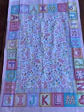 Clothesline kids Michele D’Amore for Macus Fabrics Pink Flannel 29" X 42" #575