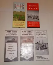 5 NICE VINTAGE 1950's JOHN DEERE FARM EQUIPMENT TRACTOR SALES BROCHURE LOT