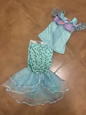 Official Disney Ariel Little Mermaid Costume Child Size Small 5/6 2-pieces