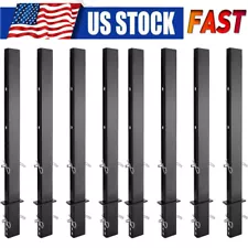 (8 Pack) 30" Adjustable C Channel Pipe Stake for Flatbed Trailer Hauler Safety