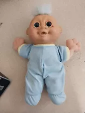 Vintage Russ Troll Kidz Doll Baby Goodnight Blue 12 Inch Plush