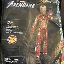 Marvel Avengers Kids Size Large 12-14 Iron Man Costume