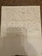 1867 Bonham Texas TX Contract For Sale Of Mule Antique